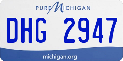 MI license plate DHG2947