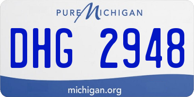 MI license plate DHG2948