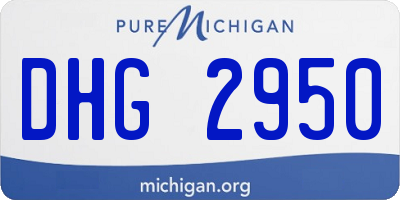 MI license plate DHG2950