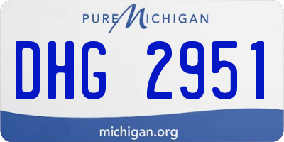 MI license plate DHG2951