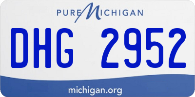 MI license plate DHG2952