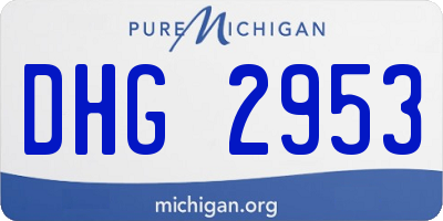 MI license plate DHG2953
