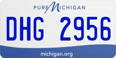 MI license plate DHG2956