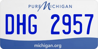 MI license plate DHG2957