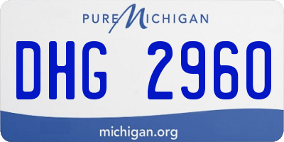MI license plate DHG2960