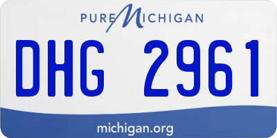 MI license plate DHG2961