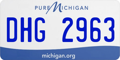 MI license plate DHG2963