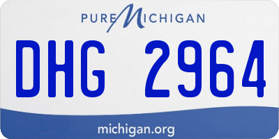 MI license plate DHG2964