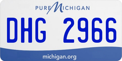 MI license plate DHG2966