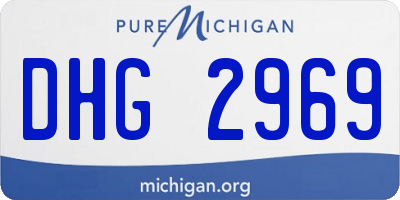 MI license plate DHG2969