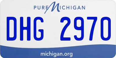 MI license plate DHG2970