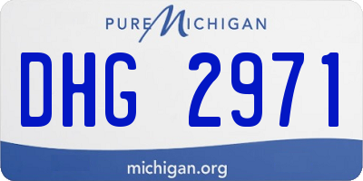 MI license plate DHG2971