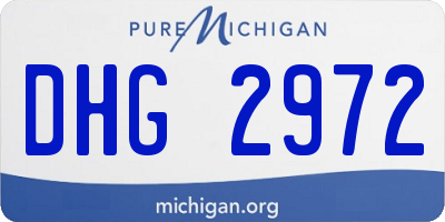 MI license plate DHG2972