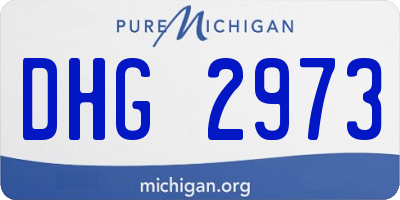 MI license plate DHG2973