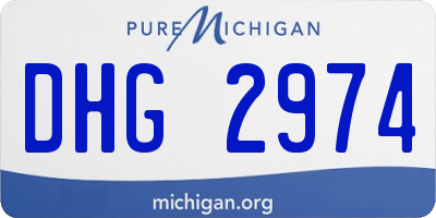 MI license plate DHG2974