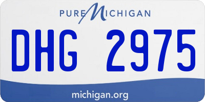 MI license plate DHG2975