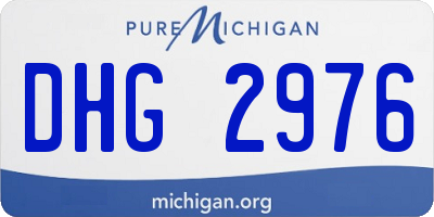 MI license plate DHG2976