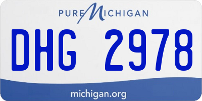 MI license plate DHG2978