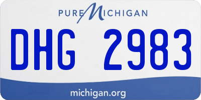 MI license plate DHG2983