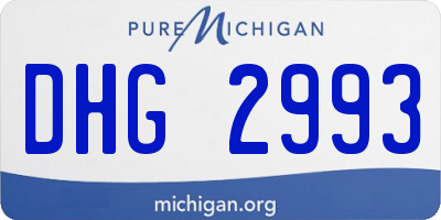 MI license plate DHG2993