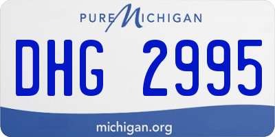 MI license plate DHG2995