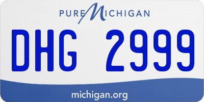 MI license plate DHG2999
