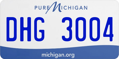 MI license plate DHG3004