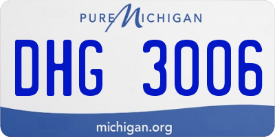MI license plate DHG3006