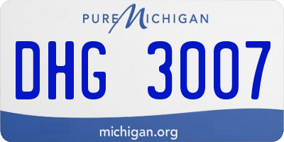 MI license plate DHG3007