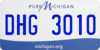 MI license plate DHG3010