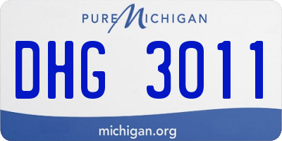 MI license plate DHG3011