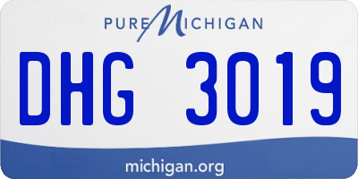MI license plate DHG3019