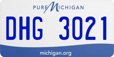 MI license plate DHG3021