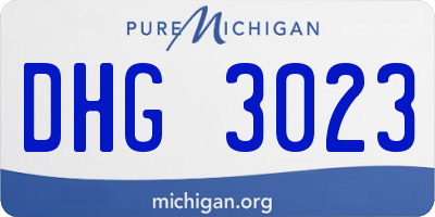 MI license plate DHG3023