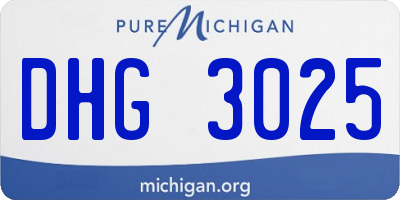 MI license plate DHG3025
