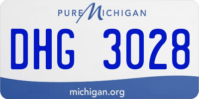 MI license plate DHG3028