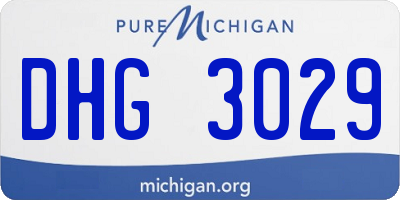 MI license plate DHG3029