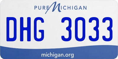 MI license plate DHG3033
