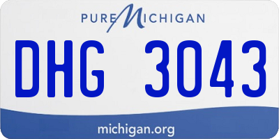 MI license plate DHG3043