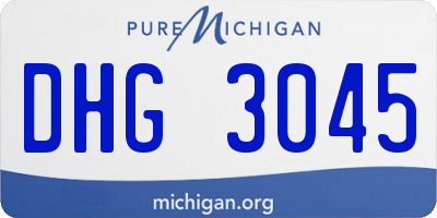 MI license plate DHG3045