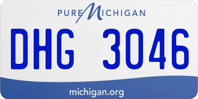 MI license plate DHG3046