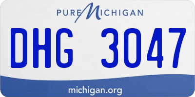 MI license plate DHG3047