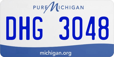 MI license plate DHG3048