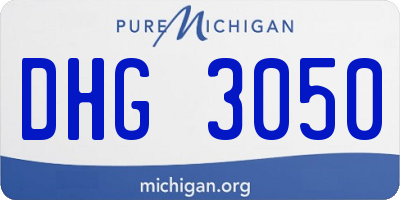 MI license plate DHG3050
