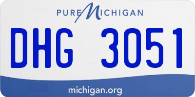 MI license plate DHG3051