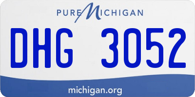MI license plate DHG3052