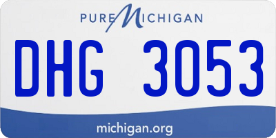 MI license plate DHG3053