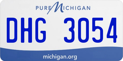 MI license plate DHG3054