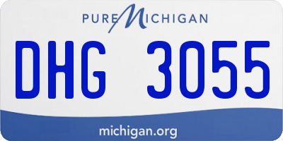 MI license plate DHG3055
