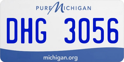 MI license plate DHG3056